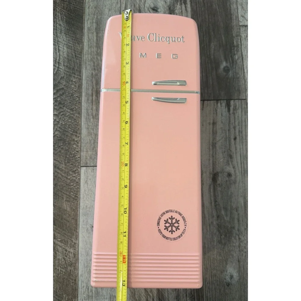Veuve Clicquot Pink Tin Smeg Refrigerator Champagne Bottle Holder Cooler